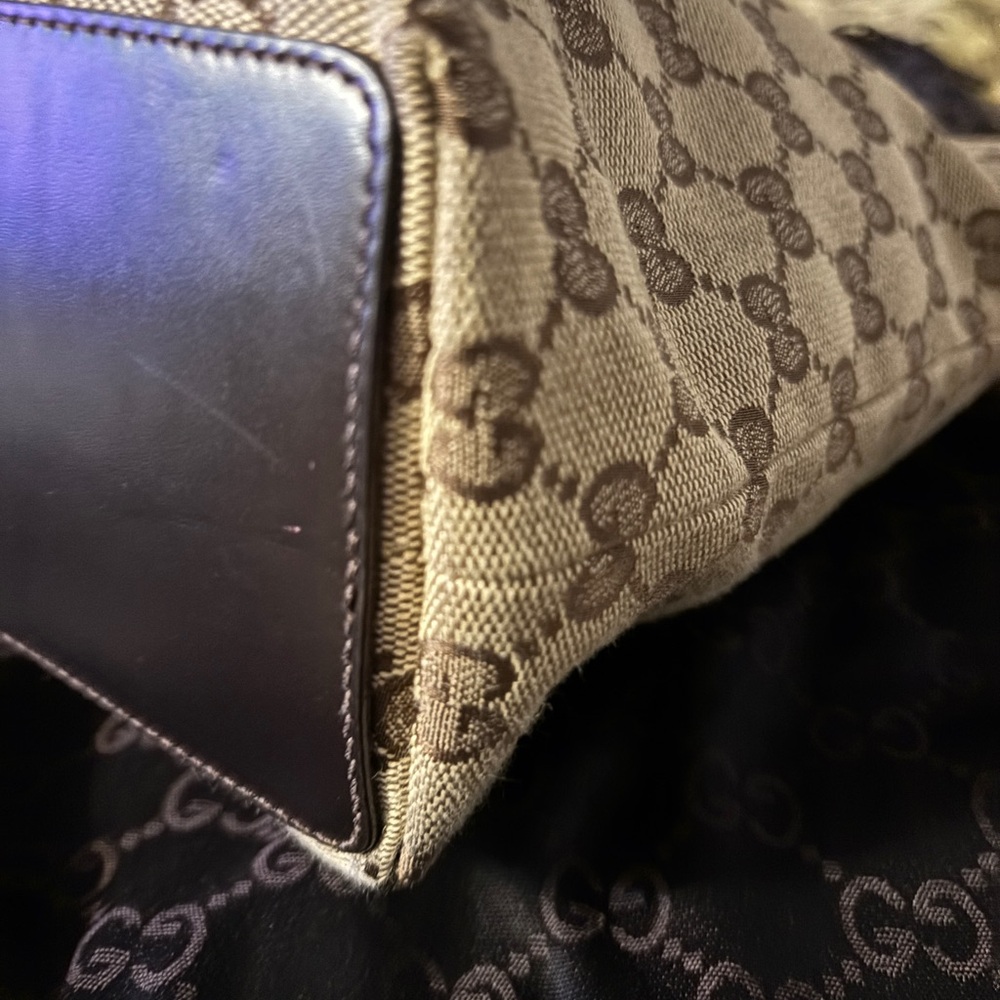 Gucci Beige and Brown GG Canvas Mini Tote with COA. - Picture 6 of 10